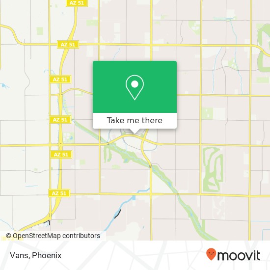 Mapa de Vans, 4568 E Cactus Rd Phoenix, AZ 85032