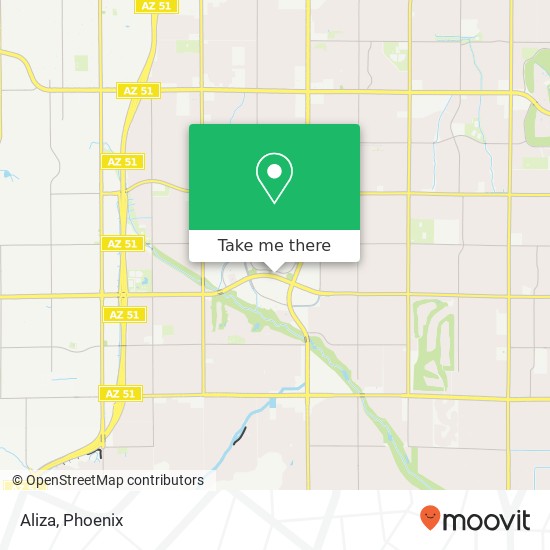 Mapa de Aliza, 4568 E Cactus Rd Phoenix, AZ 85032