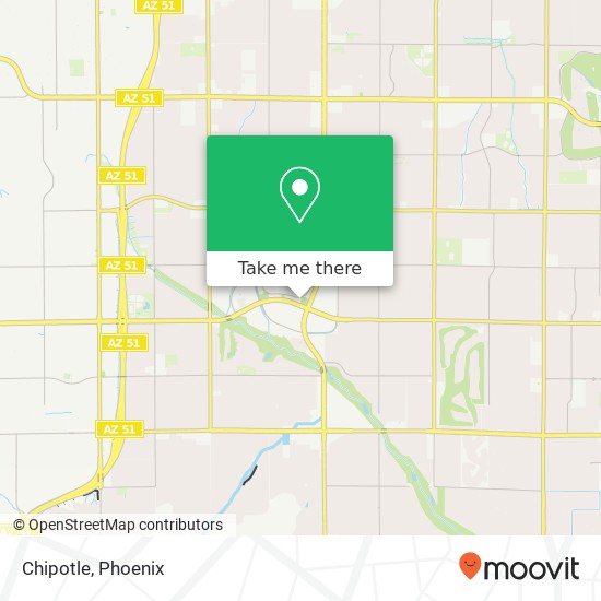 Mapa de Chipotle, 4622 E Cactus Rd Phoenix, AZ 85032