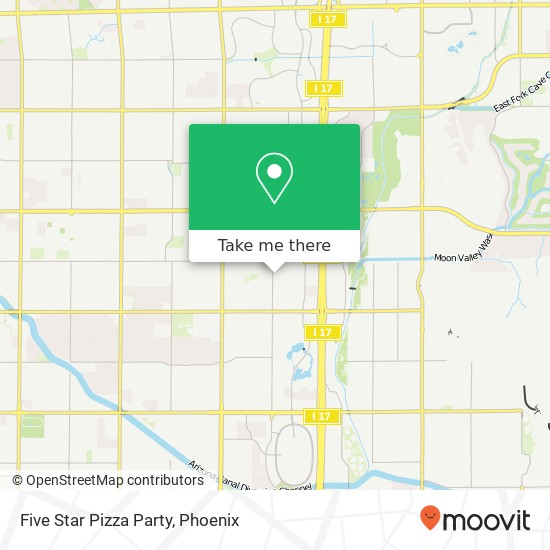 Five Star Pizza Party, 3050 W Windrose Dr Phoenix, AZ 85029 map