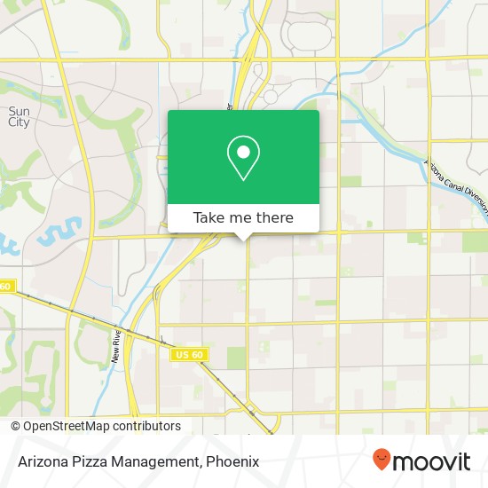 Mapa de Arizona Pizza Management, 8345 W Thunderbird Rd Peoria, AZ 85381