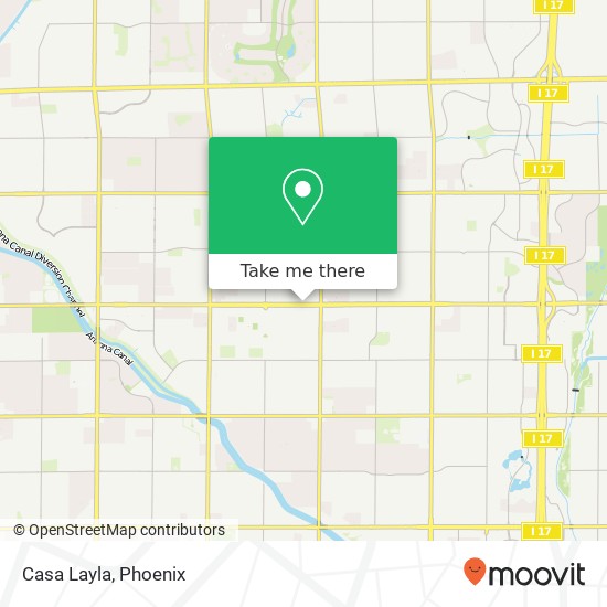 Mapa de Casa Layla, 4356 W Thunderbird Rd Glendale, AZ 85306