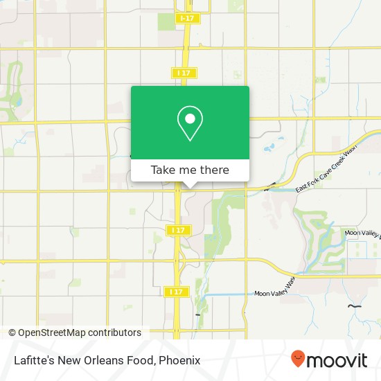 Mapa de Lafitte's New Orleans Food, 2577 W Greenway Rd Phoenix, AZ 85023