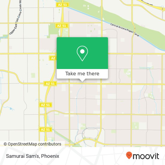 Mapa de Samurai Sam's, 4302 E Beck Ln Phoenix, AZ 85032