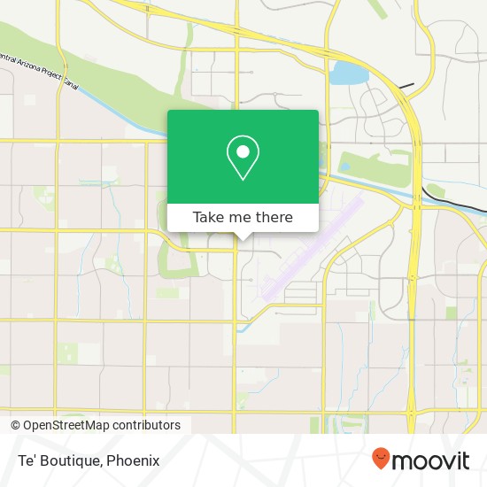 Mapa de Te' Boutique, The Quad Scottsdale, AZ 85260