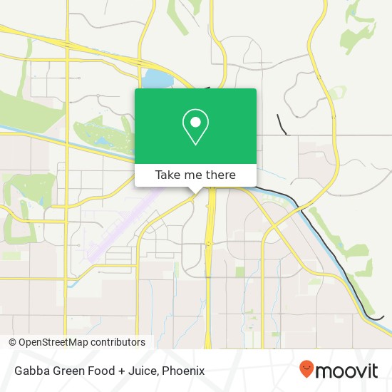 Mapa de Gabba Green Food + Juice, 15689 N Hayden Rd Scottsdale, AZ 85260