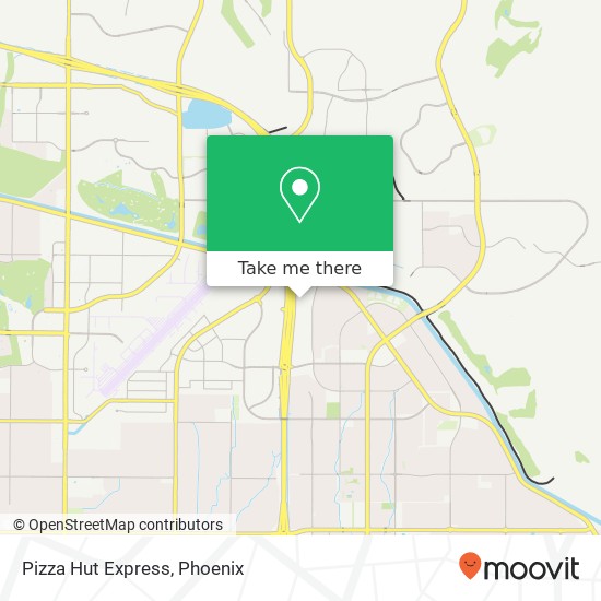 Mapa de Pizza Hut Express, 15444 N Frank Lloyd Wright Blvd Scottsdale, AZ 85260