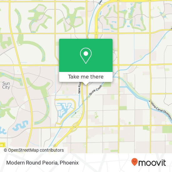 Mapa de Modern Round Peoria, 8320 W Mariners Way Peoria, AZ 85382