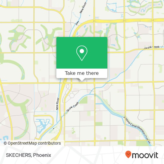 Mapa de SKECHERS, 7720 W Bell Rd Glendale, AZ 85308