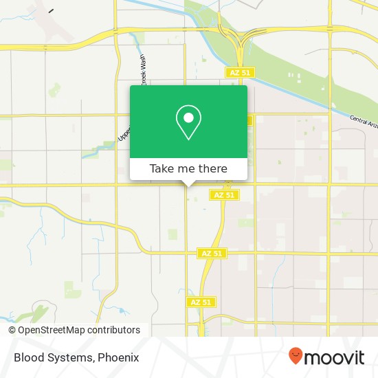 Mapa de Blood Systems, 3227 E Bell Rd Phoenix, AZ 85032