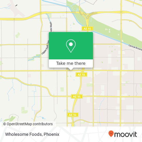 Mapa de Wholesome Foods, 3317 E Bell Rd Phoenix, AZ 85032