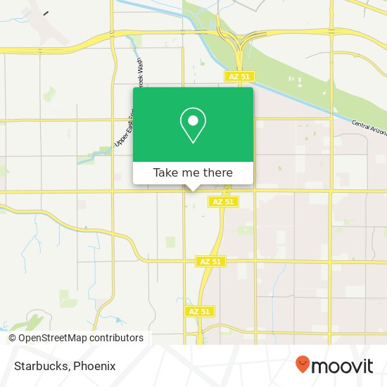 Mapa de Starbucks, 3317 E Bell Rd Phoenix, AZ 85032