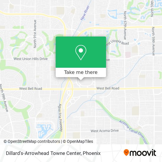 Mapa de Dillard's-Arrowhead Towne Center