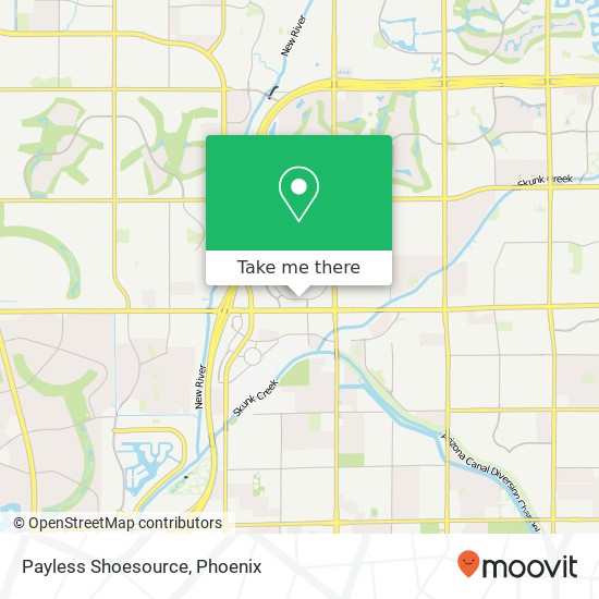 Mapa de Payless Shoesource, 7700 W Arrowhead Towne Ctr Glendale, AZ 85308