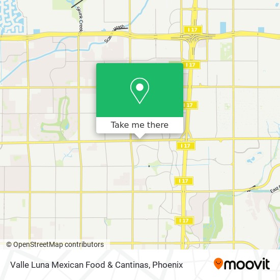 Mapa de Valle Luna Mexican Food & Cantinas