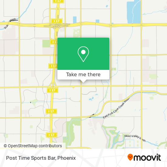 Post Time Sports Bar map