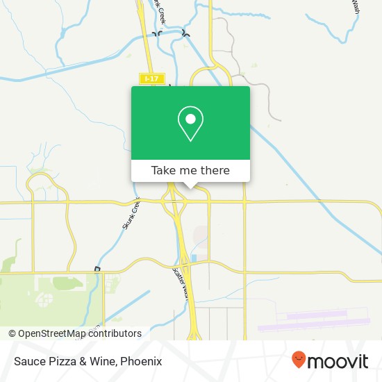 Mapa de Sauce Pizza & Wine, 2470 W Happy Valley Rd Phoenix, AZ 85085