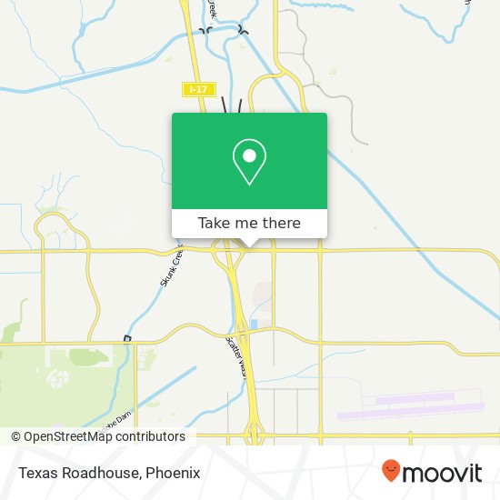 Mapa de Texas Roadhouse, 2600 W Happy Valley Rd Phoenix, AZ 85085