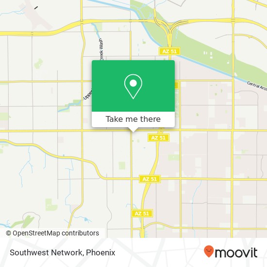Mapa de Southwest Network