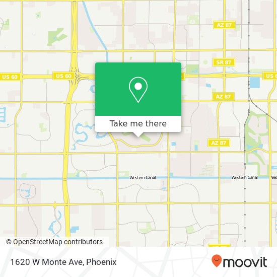 1620 W Monte Ave map