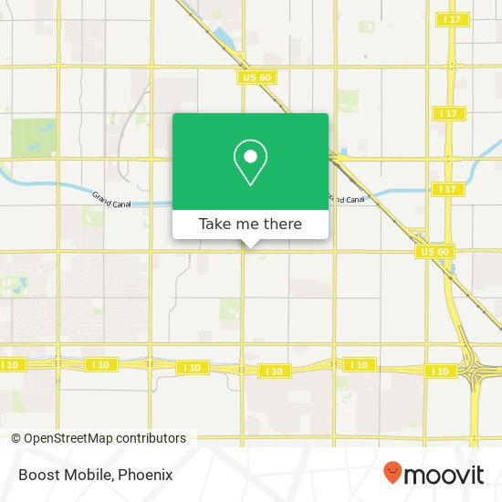 Mapa de Boost Mobile