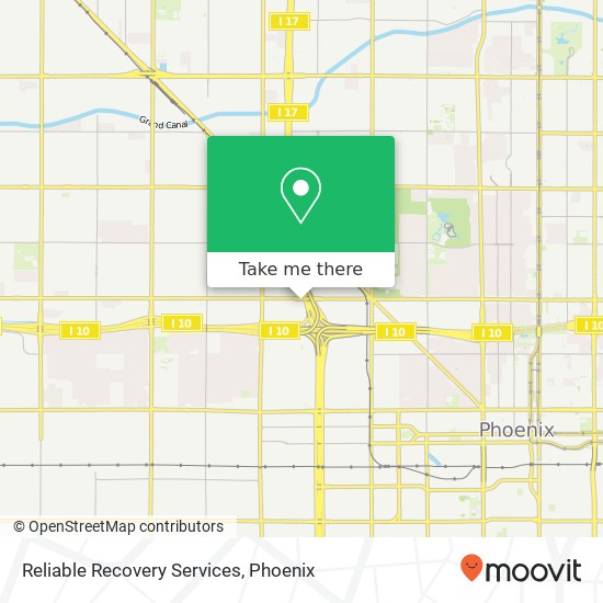 Reliable Recovery Services map