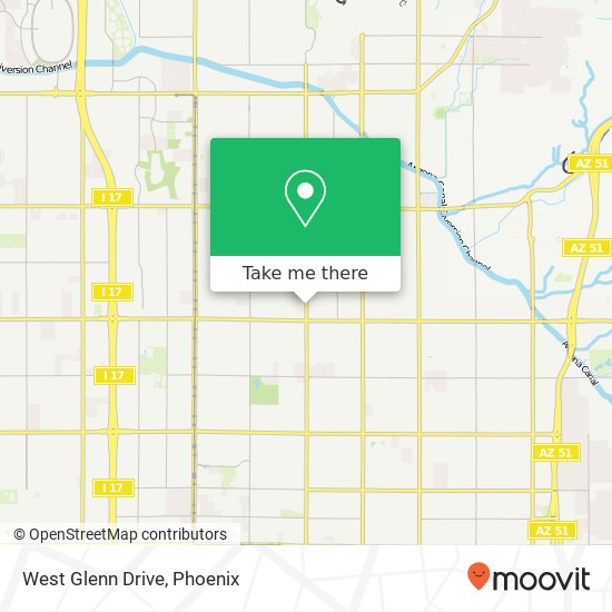 West Glenn Drive map