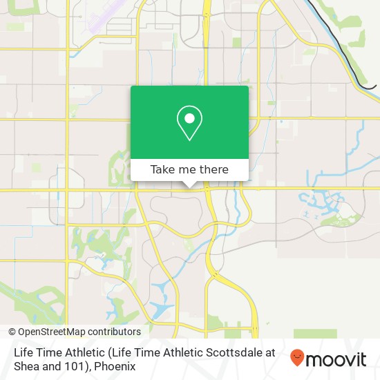 Mapa de Life Time Athletic (Life Time Athletic Scottsdale at Shea and 101)