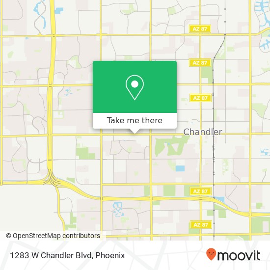 1283 W Chandler Blvd map