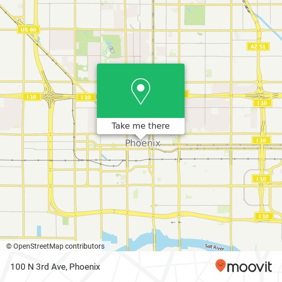 100 N 3rd Ave map