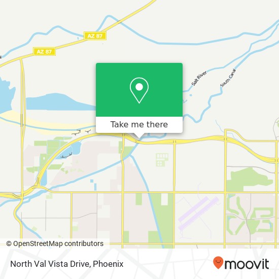 North Val Vista Drive map