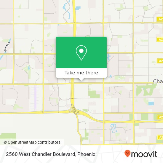 2560 West Chandler Boulevard map