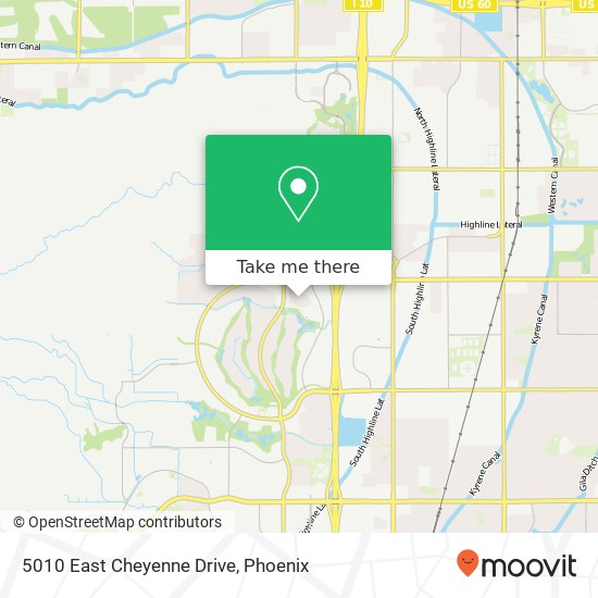 Mapa de 5010 East Cheyenne Drive