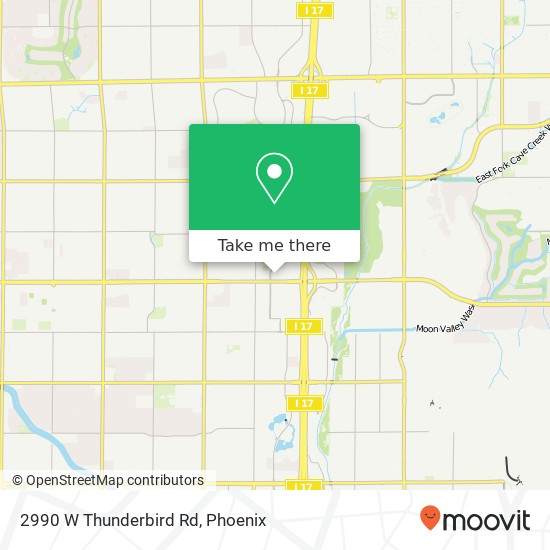 Mapa de 2990 W Thunderbird Rd