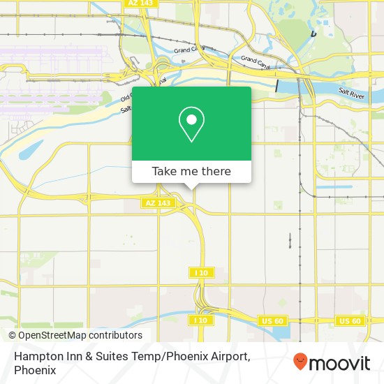Hampton Inn & Suites Temp / Phoenix Airport map