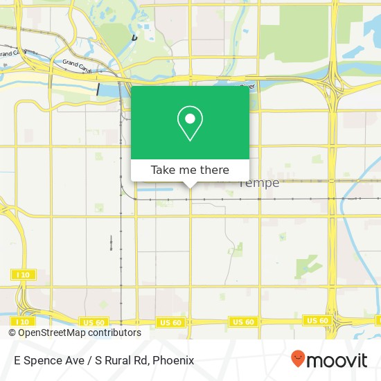 E Spence Ave / S Rural Rd map