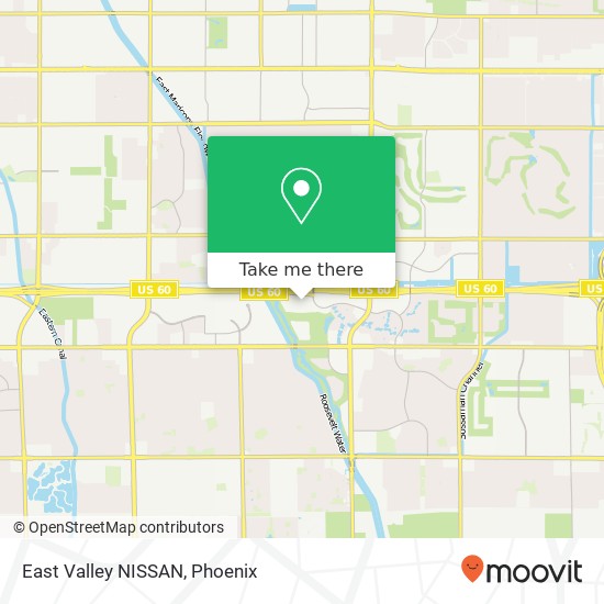 East Valley NISSAN map