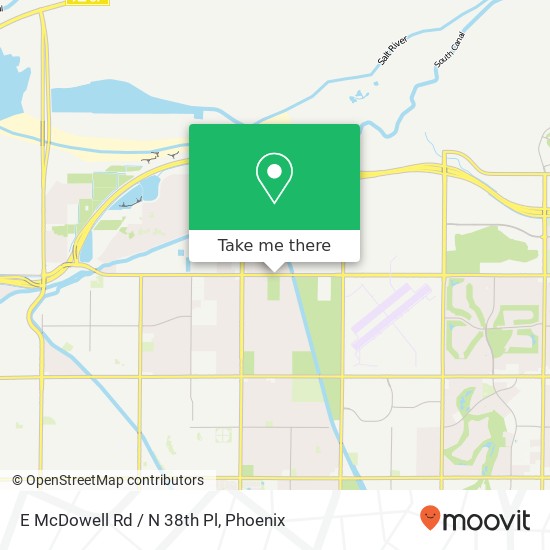 Mapa de E McDowell Rd / N 38th Pl