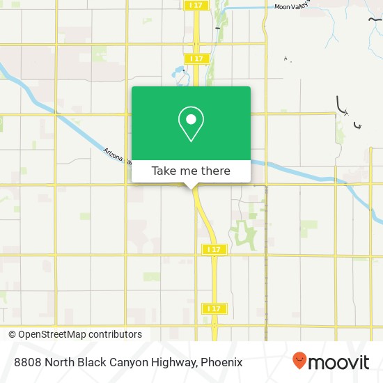 8808 North Black Canyon Highway map