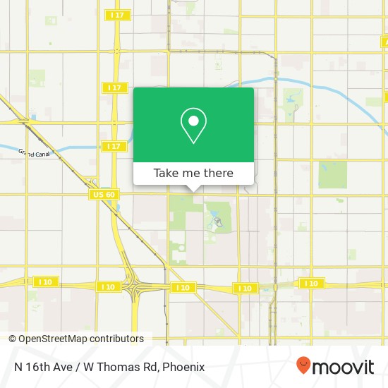 N 16th Ave / W Thomas Rd map