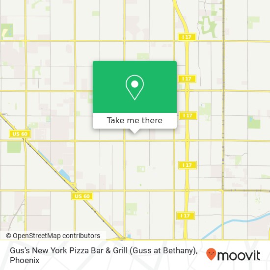 Mapa de Gus's New York Pizza Bar & Grill (Guss at Bethany)