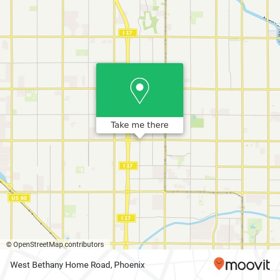 Mapa de West Bethany Home Road