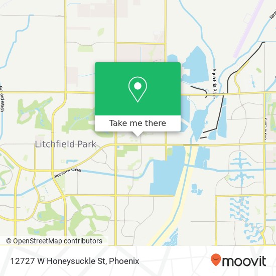Mapa de 12727 W Honeysuckle St