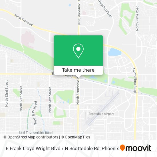 E Frank Lloyd Wright Blvd / N Scottsdale Rd map