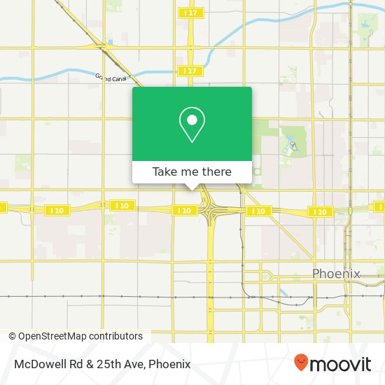 Mapa de McDowell Rd & 25th Ave