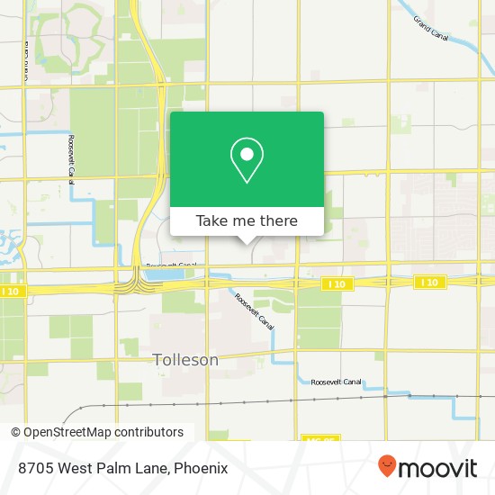Mapa de 8705 West Palm Lane