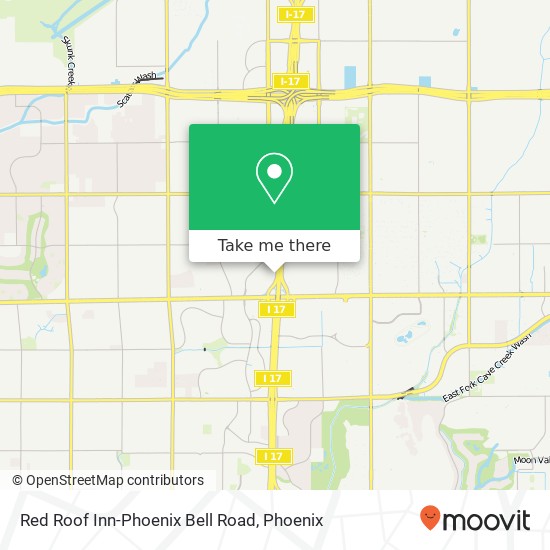 Mapa de Red Roof Inn-Phoenix Bell Road