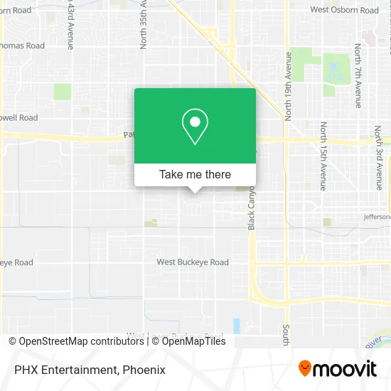 PHX Entertainment map