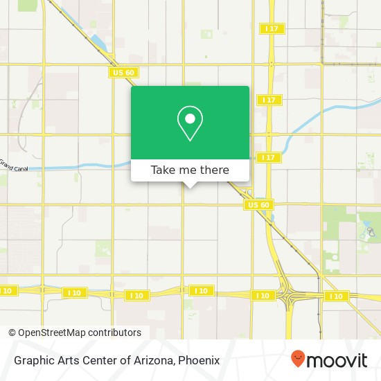 Mapa de Graphic Arts Center of Arizona