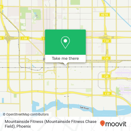 Mapa de Mountainside Fitness (Mountainside Fitness Chase Field)